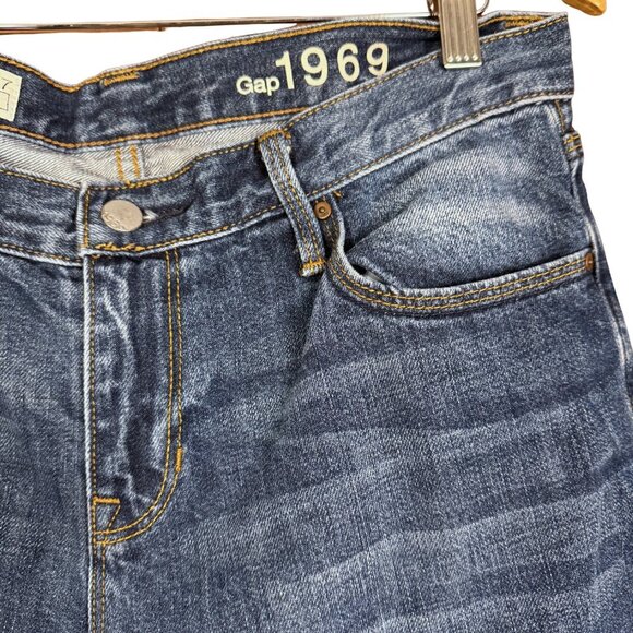 Gap 1969 Sexy Boyfriend Jeans Women’s Size 27 Blue Denim Distressed Wash - Picture 4 of 8